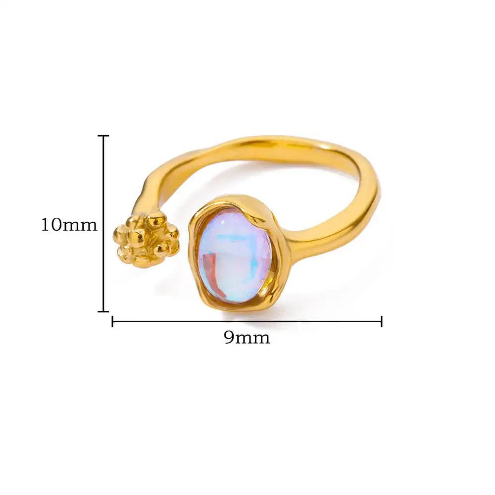 Anel em Pedras Coloridas – Sofisticação com Toque Moderno e Romântico