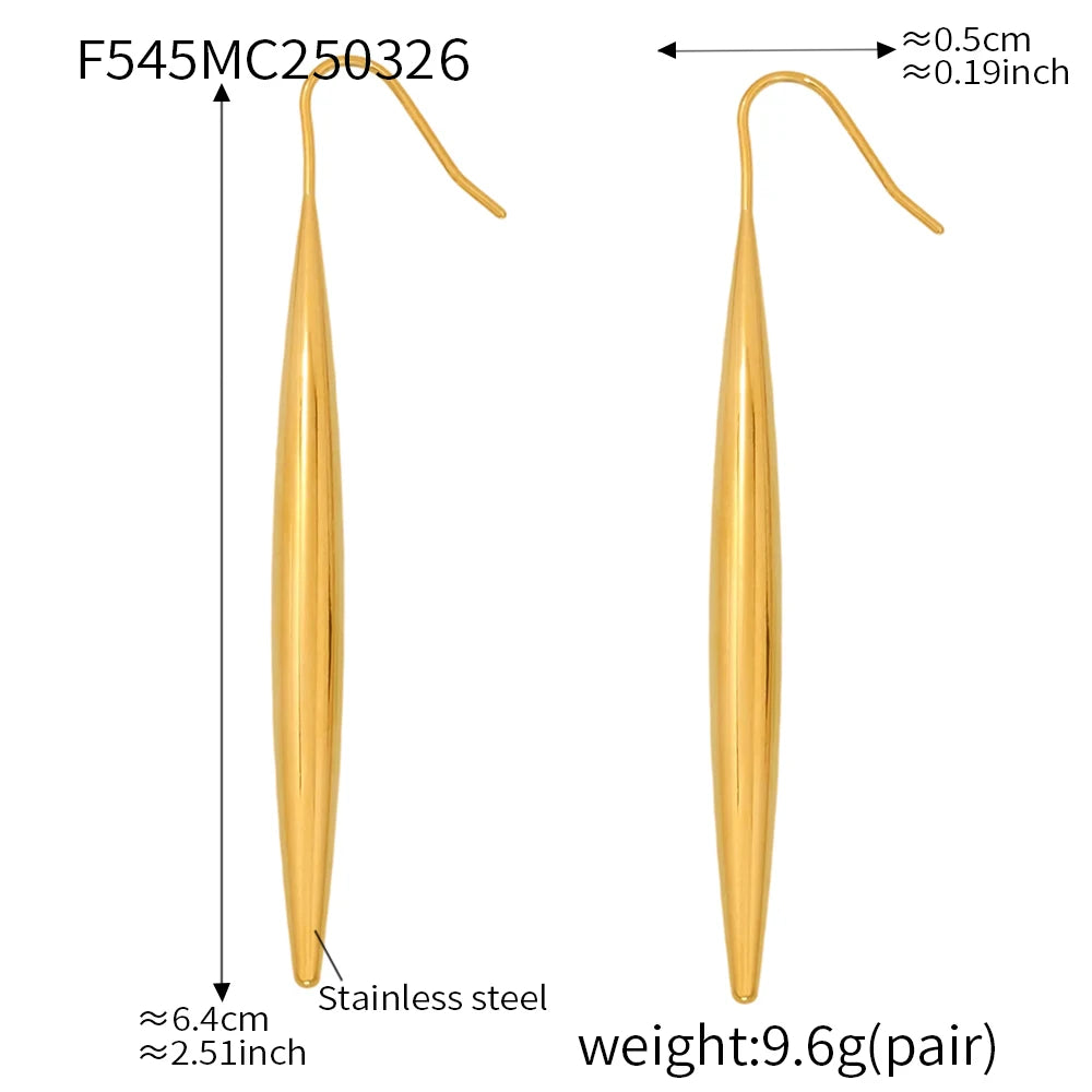 Brinco Alongado e Minimalista – Design Moderno e Elegante