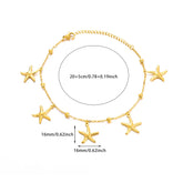 Tornozeleira Dourada com Pingentes Temáticos Marinhos – Um Toque de Verão no Seu Estilo