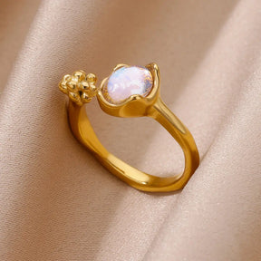 Anel em  Pedras Coloridas – Sofisticação com Toque Moderno e Romântico