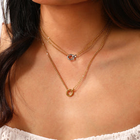 Colar de Elos Interligados Minimalista — Elegância Moderna em Cada Detalhe