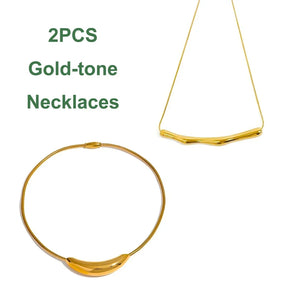 Colar Metalizado — Sofisticação Escultural e Tendência Contemporânea