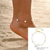 Tornozeleira Dourada com Pedras Barrocas – Charme Natural e Sofisticação Leve